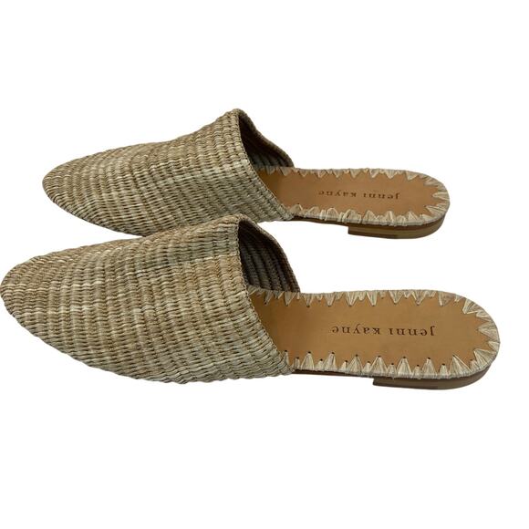 Jenni Kayne Raffia Mules Flats Straw Size 41 / US 11 - Picture 2 of 8